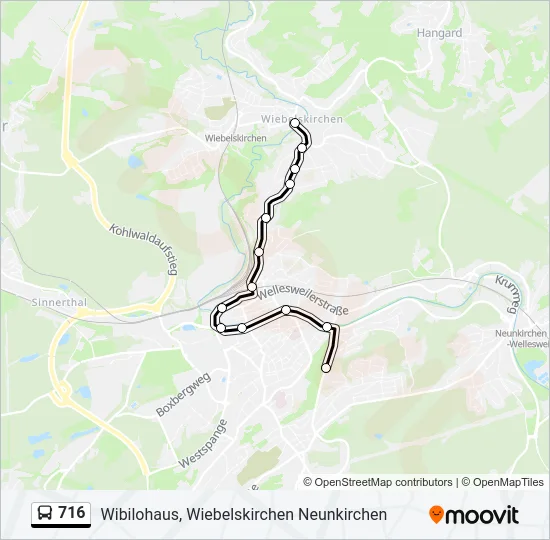 716 Bus Line Map