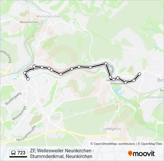 723 Bus Line Map