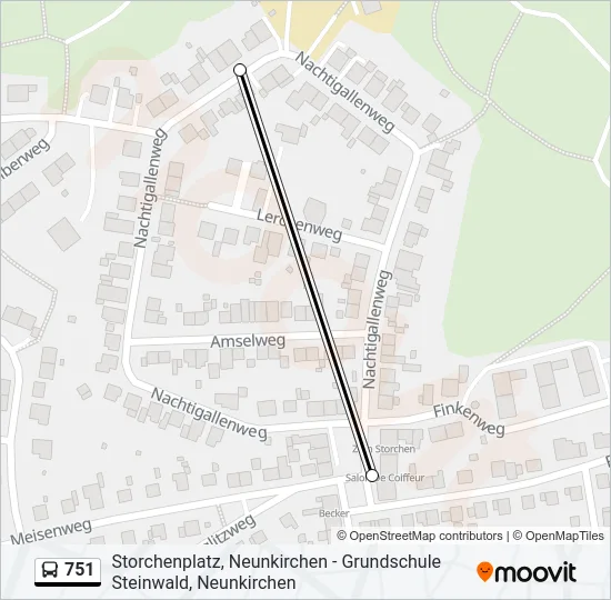 751 Bus Line Map