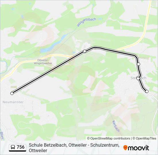 756 Bus Line Map