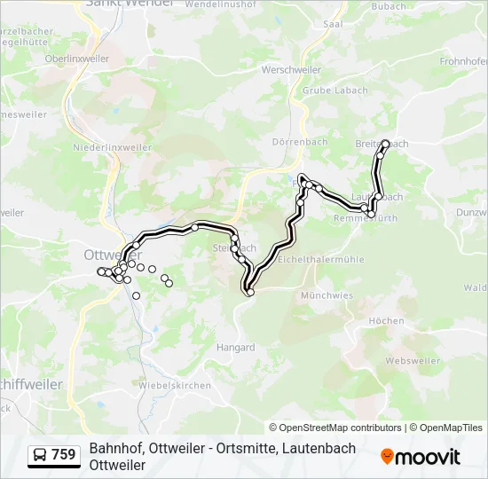 759 Bus Line Map