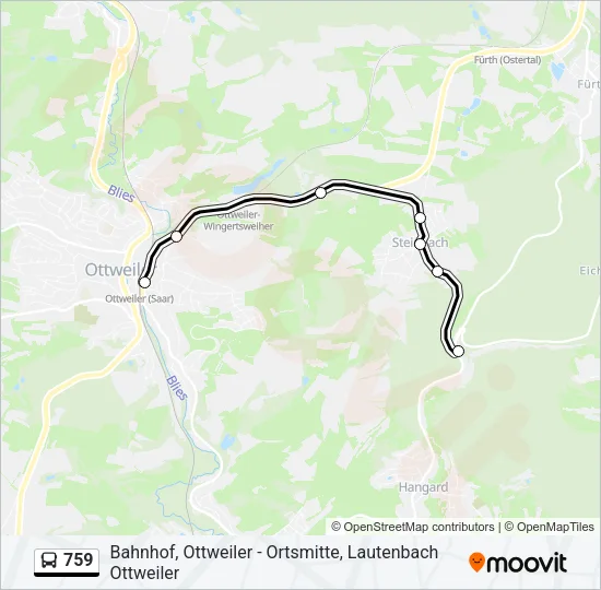 759 Bus Line Map