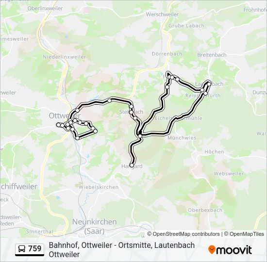 759 Bus Line Map