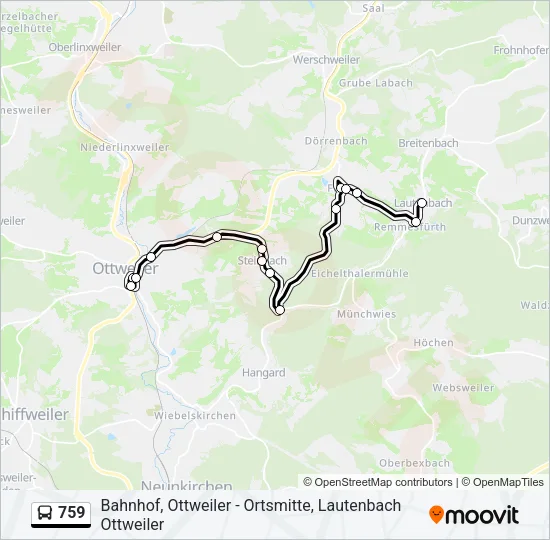 759 Bus Line Map