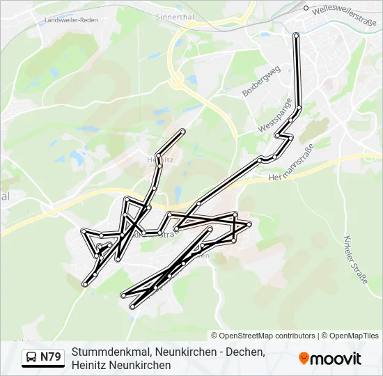 N79 Bus Line Map