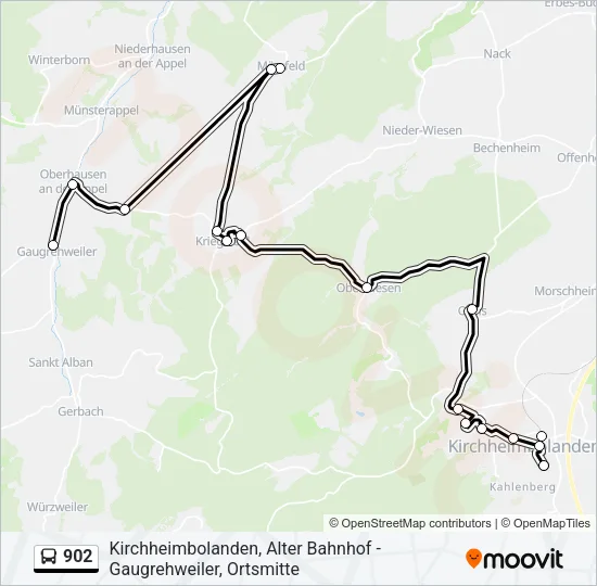 902 Bus Line Map