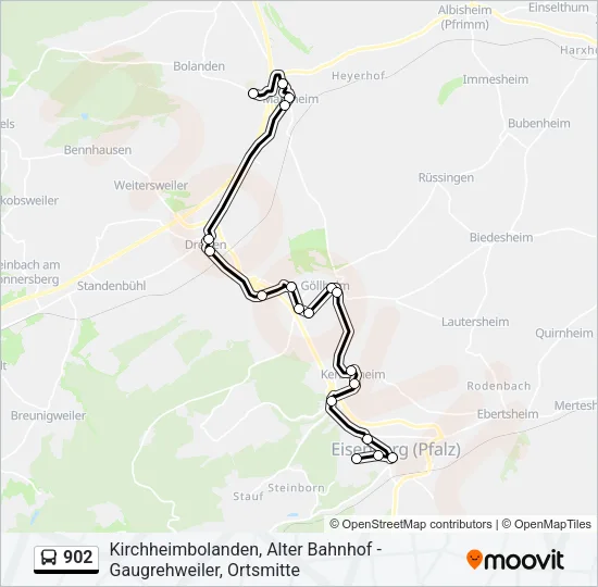902 Bus Line Map