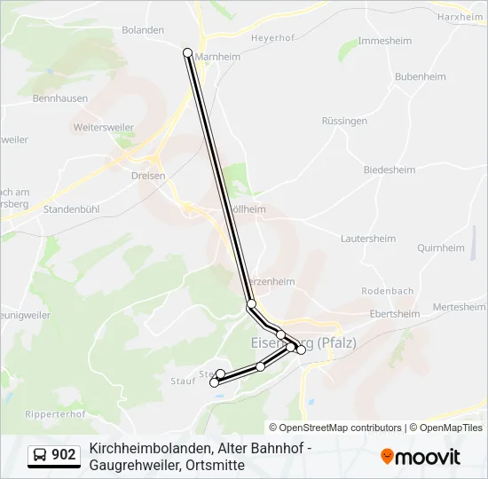 902 Bus Line Map