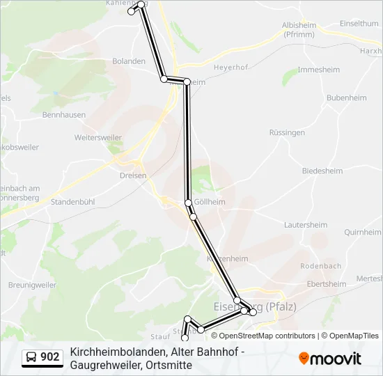 902 Bus Line Map