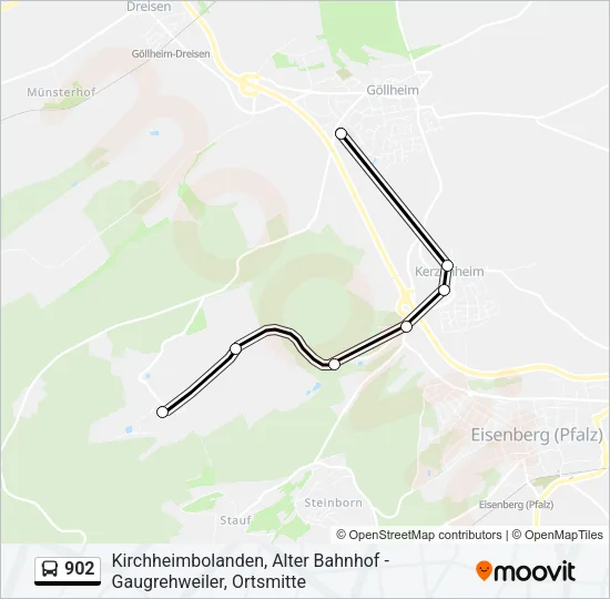 902 Bus Line Map