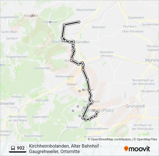 902 Bus Line Map