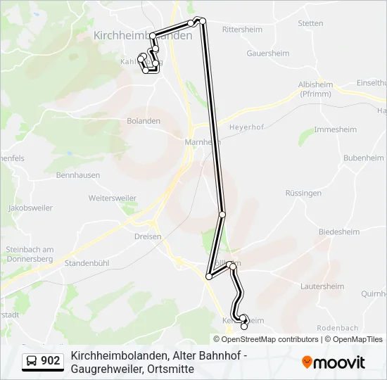 902 Bus Line Map