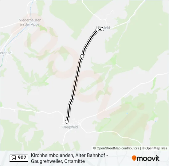 902 Bus Line Map