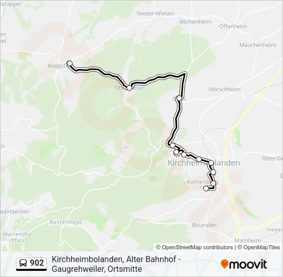 902 Bus Line Map