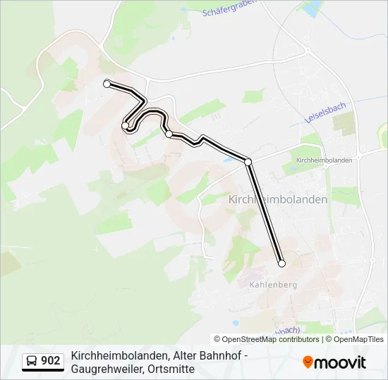 902 Bus Line Map