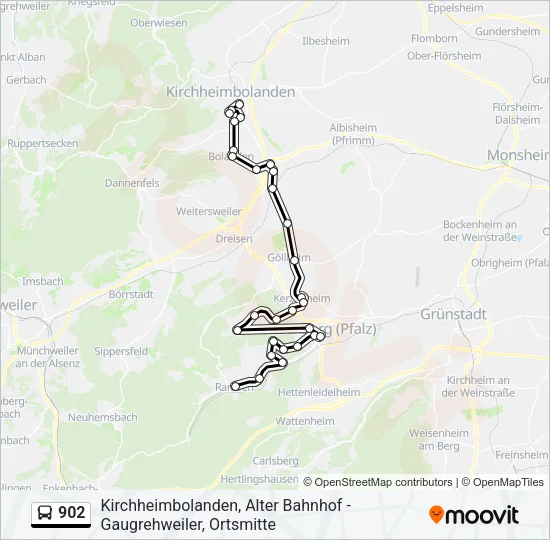 902 Bus Line Map