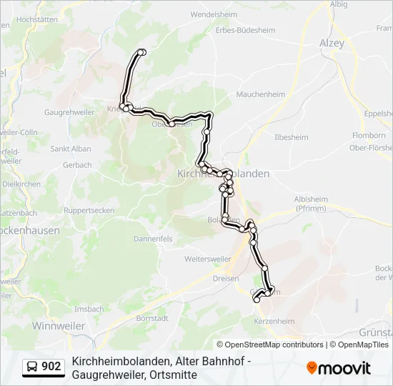 902 Bus Line Map