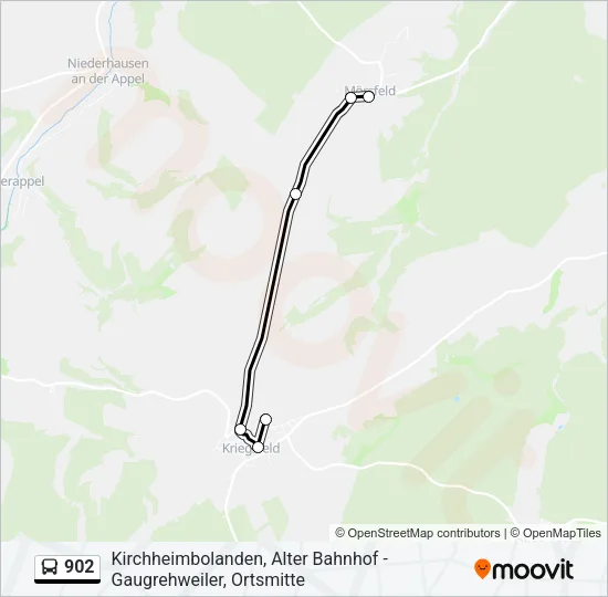 902 Bus Line Map