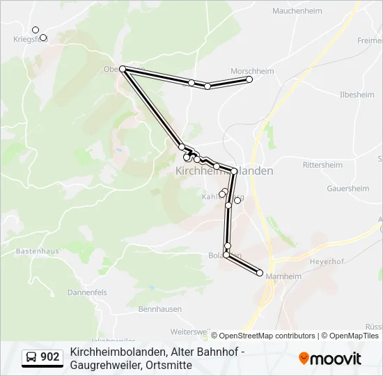 902 Bus Line Map