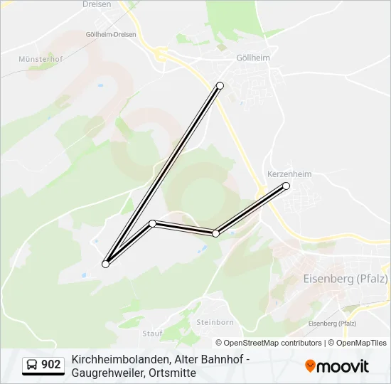 902 Bus Line Map