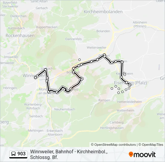 903 Bus Line Map