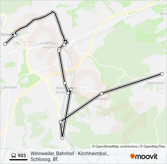 903 Bus Line Map