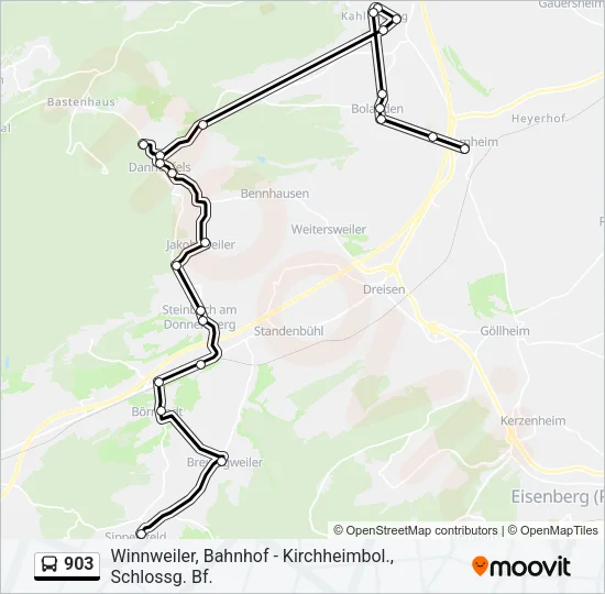 903 Bus Line Map