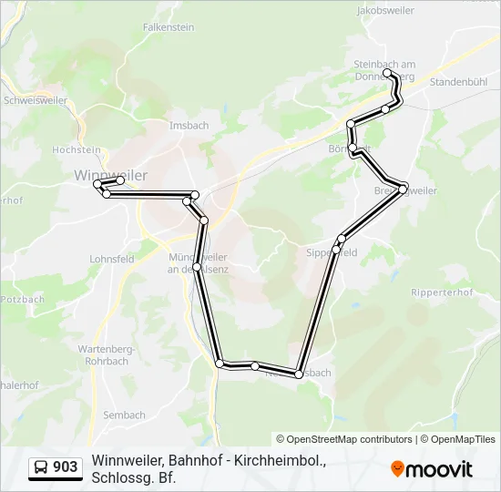 903 Bus Line Map