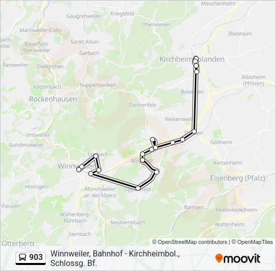 903 Bus Line Map