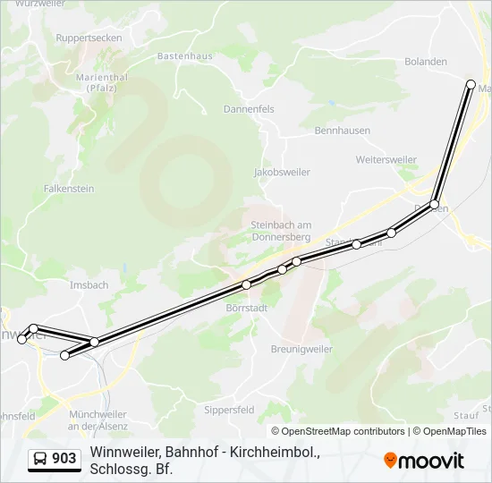 903 Bus Line Map