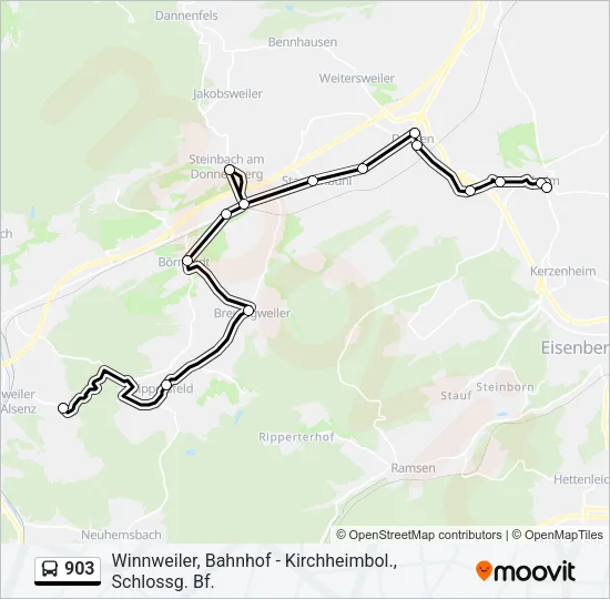 903 Bus Line Map