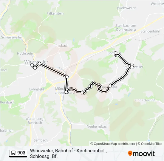 903 Bus Line Map