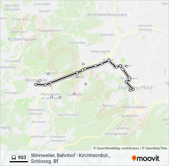 903 Bus Line Map