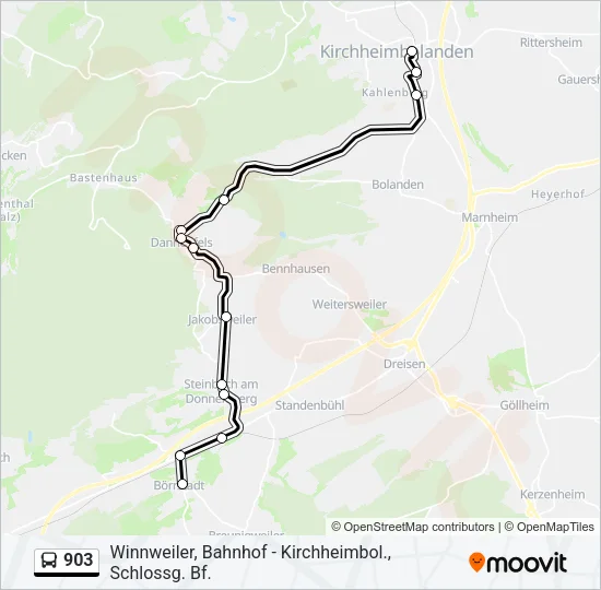 903 Bus Line Map