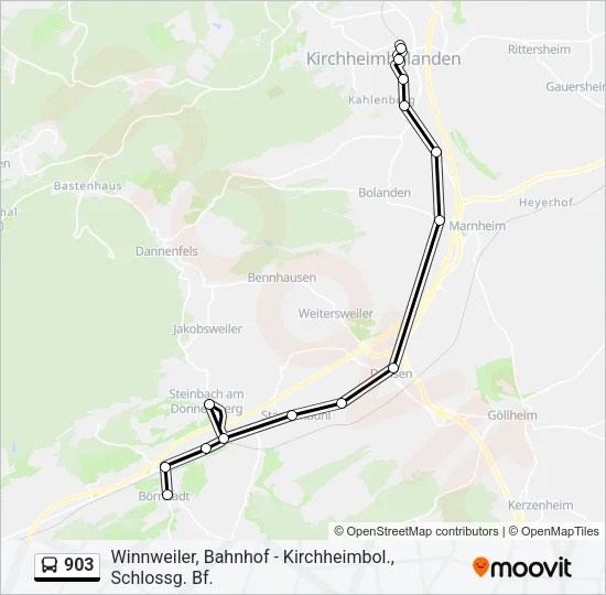 Buslinie 903 Karte