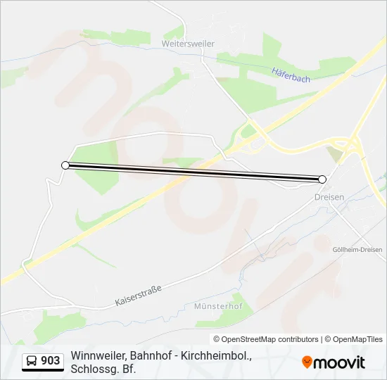 903 Bus Line Map
