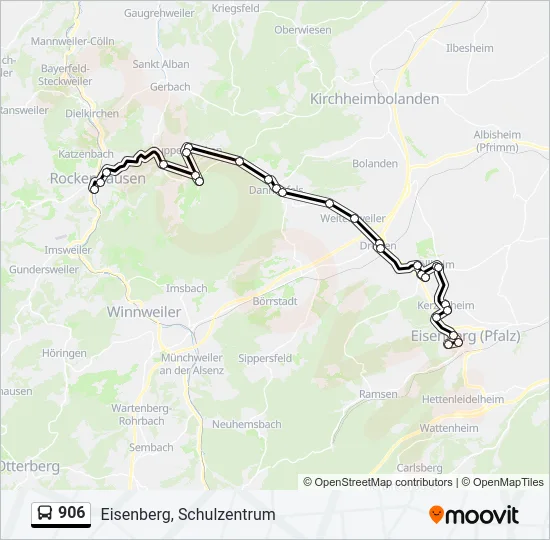 906 Bus Line Map