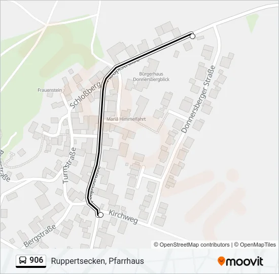 906 Bus Line Map