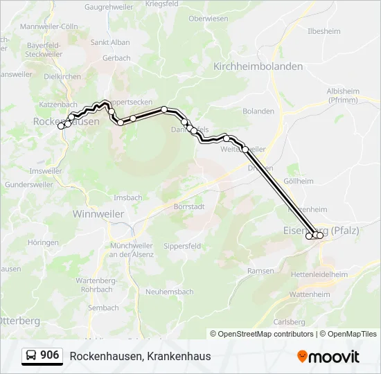 906 Bus Line Map