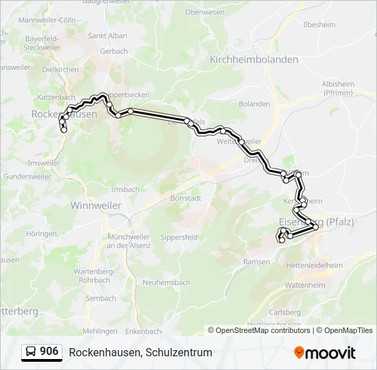 906 Bus Line Map