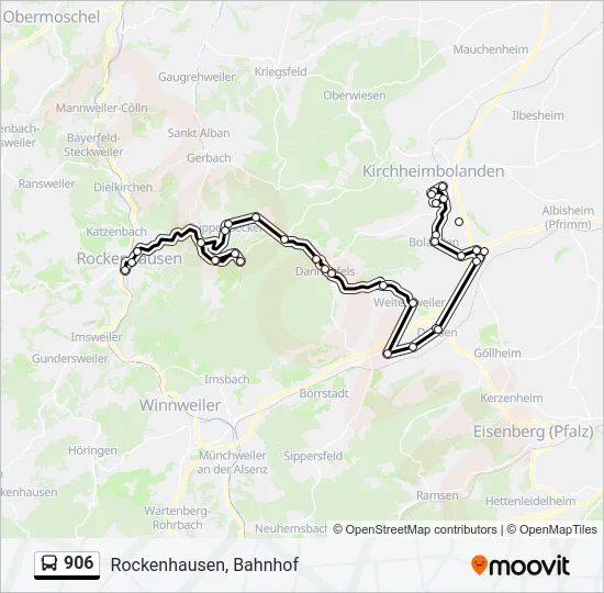906 Bus Line Map
