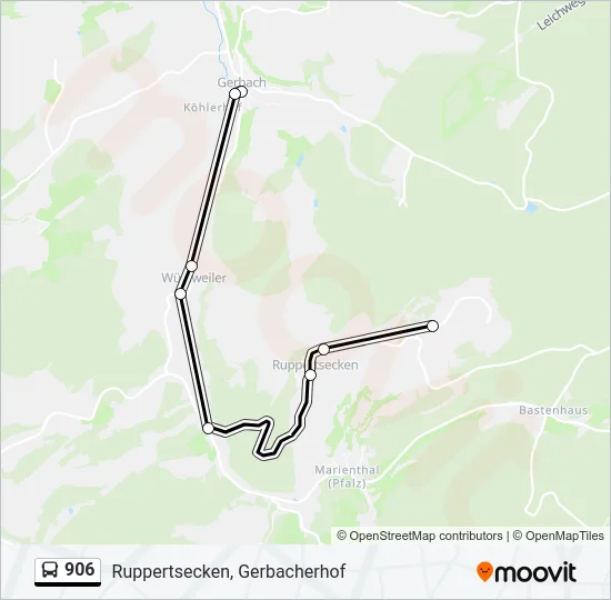 906 Bus Line Map