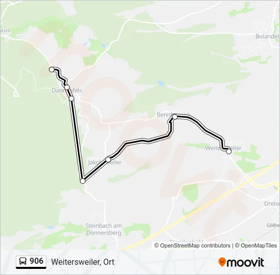 906 Bus Line Map