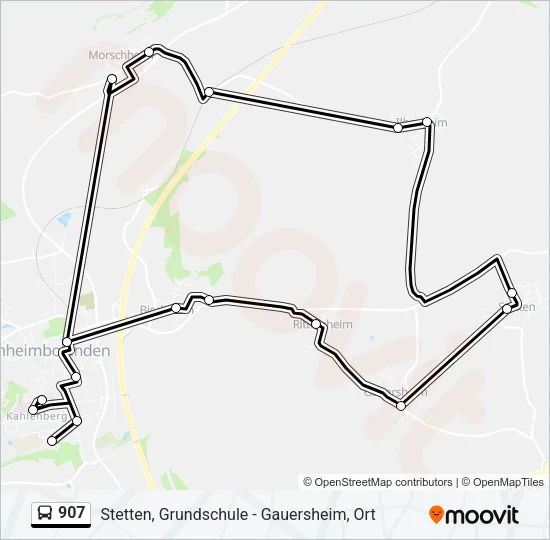 907 Bus Line Map