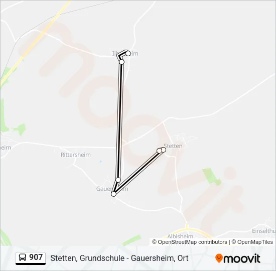 907 Bus Line Map