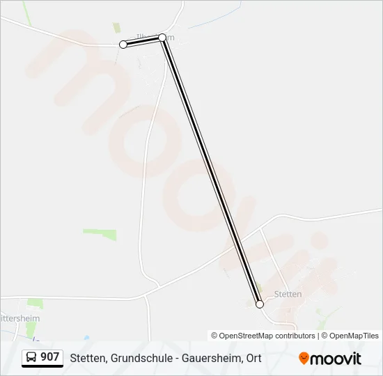 907 Bus Line Map
