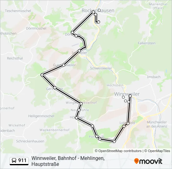 911 Bus Line Map
