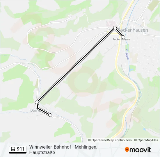 911 Bus Line Map