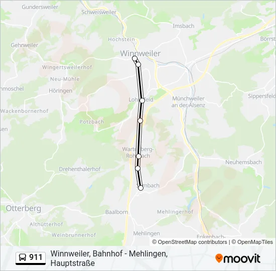 911 Bus Line Map