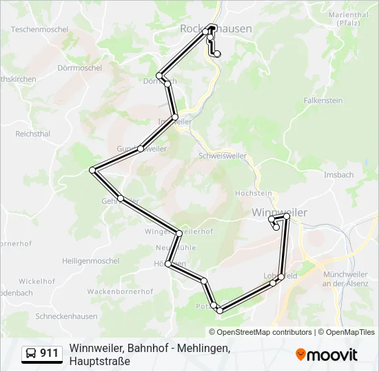 911 Bus Line Map